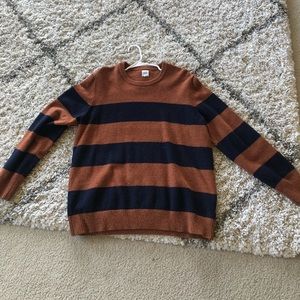 Men’s gap striped blue and brown sweater